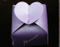 Confezione regalo Bridemaid in cartone di colore viola dal bel design a cuore con nastro