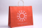 Borsa in granato confezionata per abbigliamento laminato opaco con logo stampato personalizzato