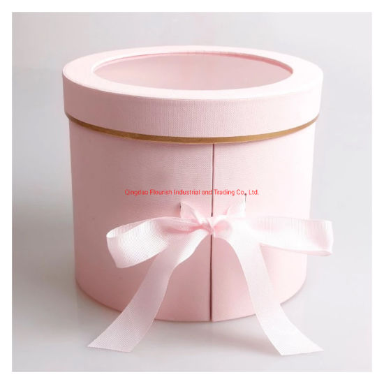 Scatola di cartone d'imballaggio e di tenuta del fiore rosa romantico di colore per cerimonia di nozze