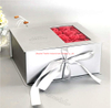 Scatola d'imballaggio di profumo di fiori di cartone quadrato con stampa logo personalizzato per San Valentino con finestra