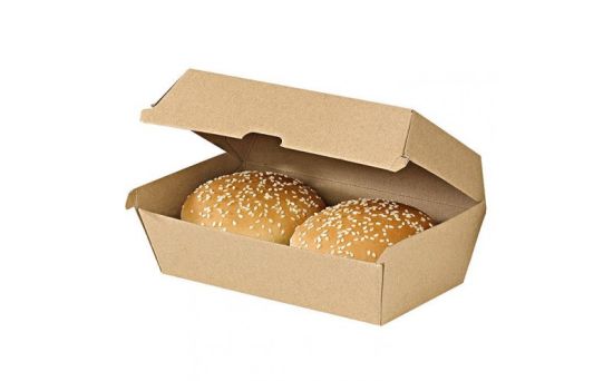 Scatola d'imballaggio portatile del hot dog della carta kraft del commestibile ecologico