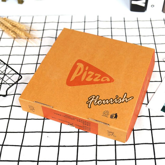 Scatola per pizza in carta ondulata bianca di formato personalizzato