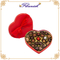 Scatola di carta per imballaggio in cioccolato a forma di cuore di colore rosso con inserto