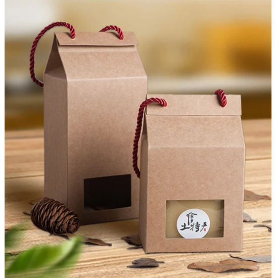 Borsa rigida in carta kraft marrone rigida