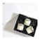 Scatola di immagazzinaggio con set di candele e coperchio di carta grigia personalizzati