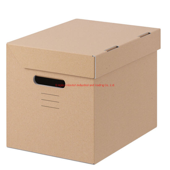 Scatola per archivio in carta ondulata con coperchio