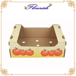 Scatola d'imballaggio ecologica della frutta del pomodoro fresco ondulato per i regali del ristorante dell'aeroplano degli hotel del supermercato