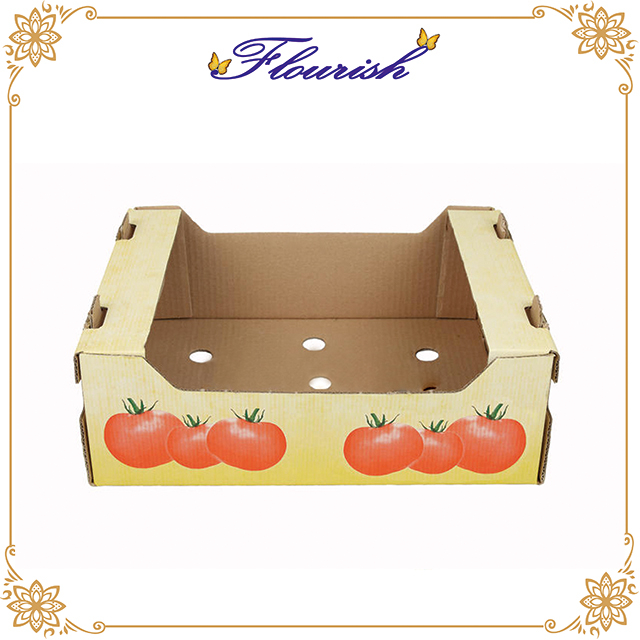 Scatola d'imballaggio ecologica della frutta del pomodoro fresco ondulato per i regali del ristorante dell'aeroplano degli hotel del supermercato