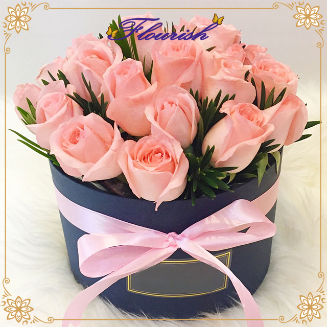 Scatola di carta professionale per la conservazione e l'esposizione di fiori di rose