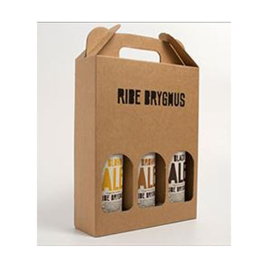 Scatola per tubi triangolari champagne resistente, resistente, in carta ondulata, resistente