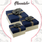 Confezione regalo di lusso con coperchio in carta patinata grigia e base