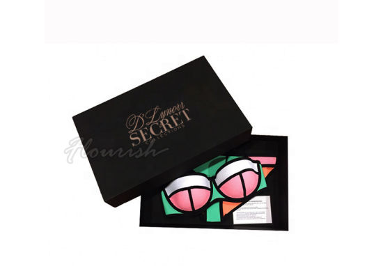 Scatola d'imballaggio di lusso calzini biancheria intima reggiseno rosso alla moda