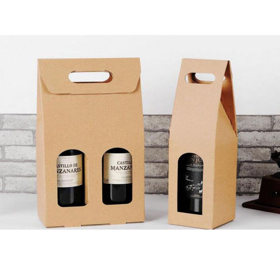 Sacchetto d'imballaggio delle bevande della birra di Champagne del vino della carta di Brown Kraft