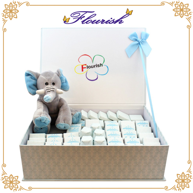 Scatola di cartone d'imballaggio del regalo del partito dell'acquazzone di logo personalizzato del neonato