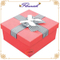 Coperchio del farfallino personalizzato rosso e scatola di carta per imballaggio regalo base per tempo felice