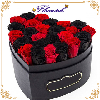 Contenitore di regalo del biscotto del cioccolato del fiore a forma di cuore su ordinazione
