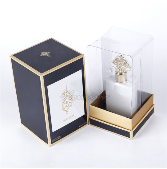 Scatola da profumo vintage nera da uomo