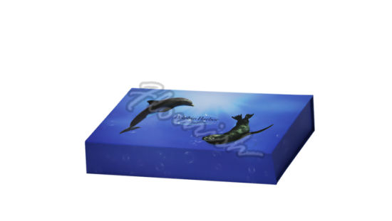 Scatola di profumo promozionale elegante in cartone quadrato blu