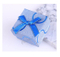 Scatola quadrata impaccante ad anello in carta patinata blu