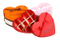 Scatola di carta per imballaggio in cioccolato a forma di cuore di colore rosso con inserto
