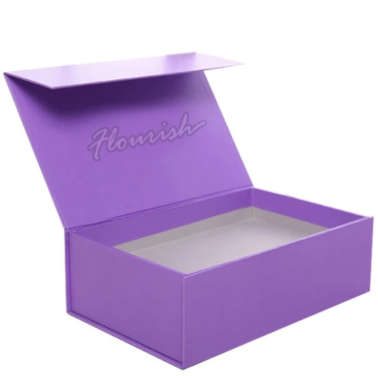 Scatola di carta d'imballaggio e di stoccaggio di trucco viola elegante del cartone