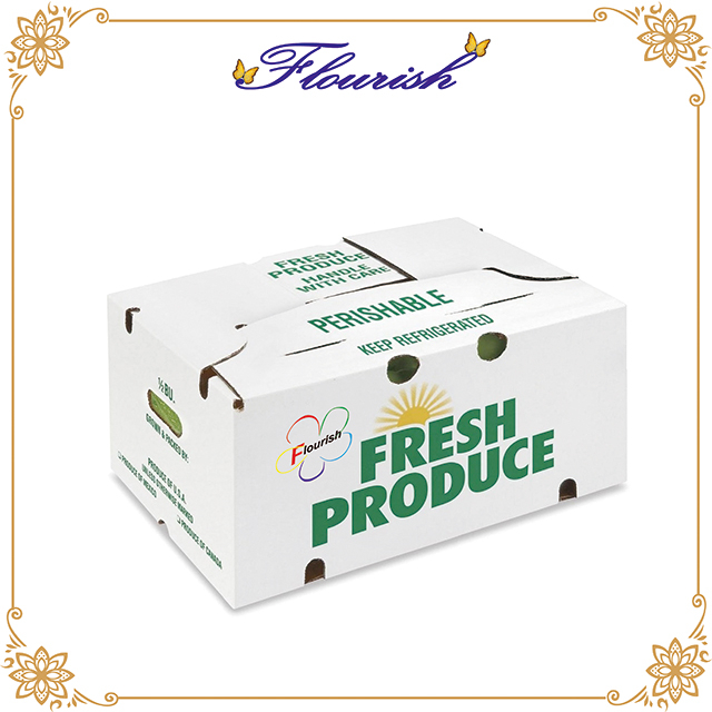 Scatola di cartone ondulato resistente di colore bianco per l'imballaggio della frutta