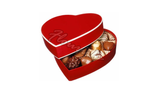 Realizzato appositamente per te Confezione regalo a forma di cuore con fiori di cioccolato da regalare