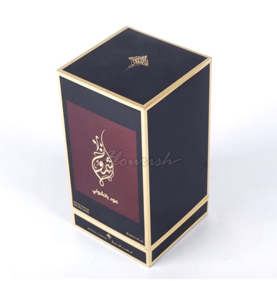 Scatola da profumo vintage nera da uomo