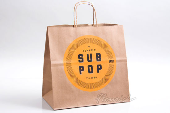 Shopping bag in carta kraft marrone naturale