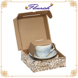 Scatola di cartone d'imballaggio della tazza di tè ondulata della pittura su ordinazione dell'imballaggio facile