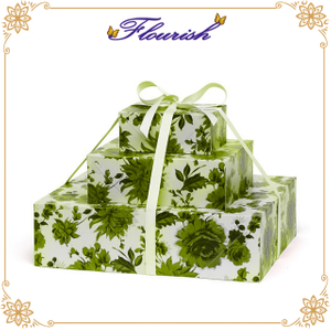 Scatola di nidificazione del regalo di nozze di Favour del fiorista verde romantico