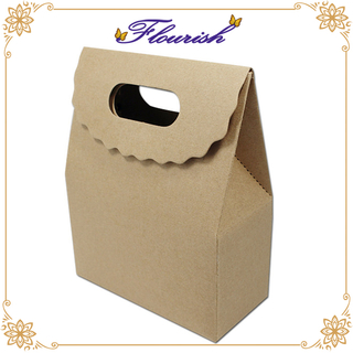Borsa rigida in carta kraft marrone rigida