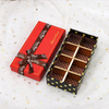 Scatola di carta per imballaggio di cioccolato di colore rosso all'ingrosso con inserto