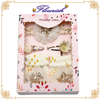 Confezione regalo per bambini con brillantini in carta patinata rosa scintillante