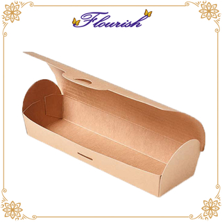 Scatola d'imballaggio portatile del hot dog della carta kraft del commestibile ecologico