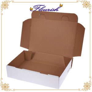 Scatola per pacchi pieghevole in carta kraft bianca e marrone stampata logo personalizzato prezzo al dettaglio