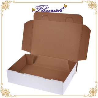Scatola per pacchi pieghevole in carta kraft bianca e marrone stampata logo personalizzato prezzo al dettaglio