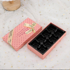 Scatola di carta per imballaggio di cioccolato di colore rosso all'ingrosso con inserto