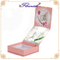Scatola rosa rigida per trucco pieghevole in cartone con specchio