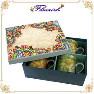 Confezione da 4 tazze di tazze Confezione Scatola di cartone personalizzata con coperchio