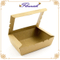 Scatola da pranzo per ufficio in carta kraft marrone riciclabile originale con finestra
