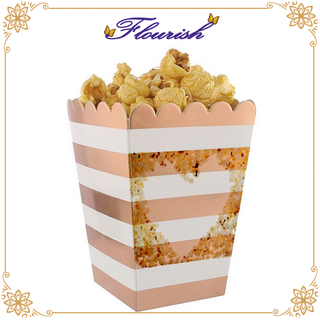 Scatola di carta d'imballaggio del secchio del popcorn laminato lucido superiore del commestibile di alta qualità