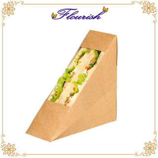 Scatola per finestra personalizzabile biodegradabile per panini per pizza