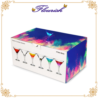 Scatola per bicchieri da cocktail Martini stampa CMYK