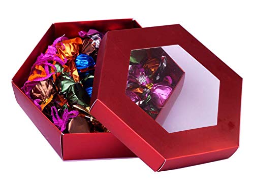 Scatola da regalo in cartone quadrato rosso evanescente con vassoio